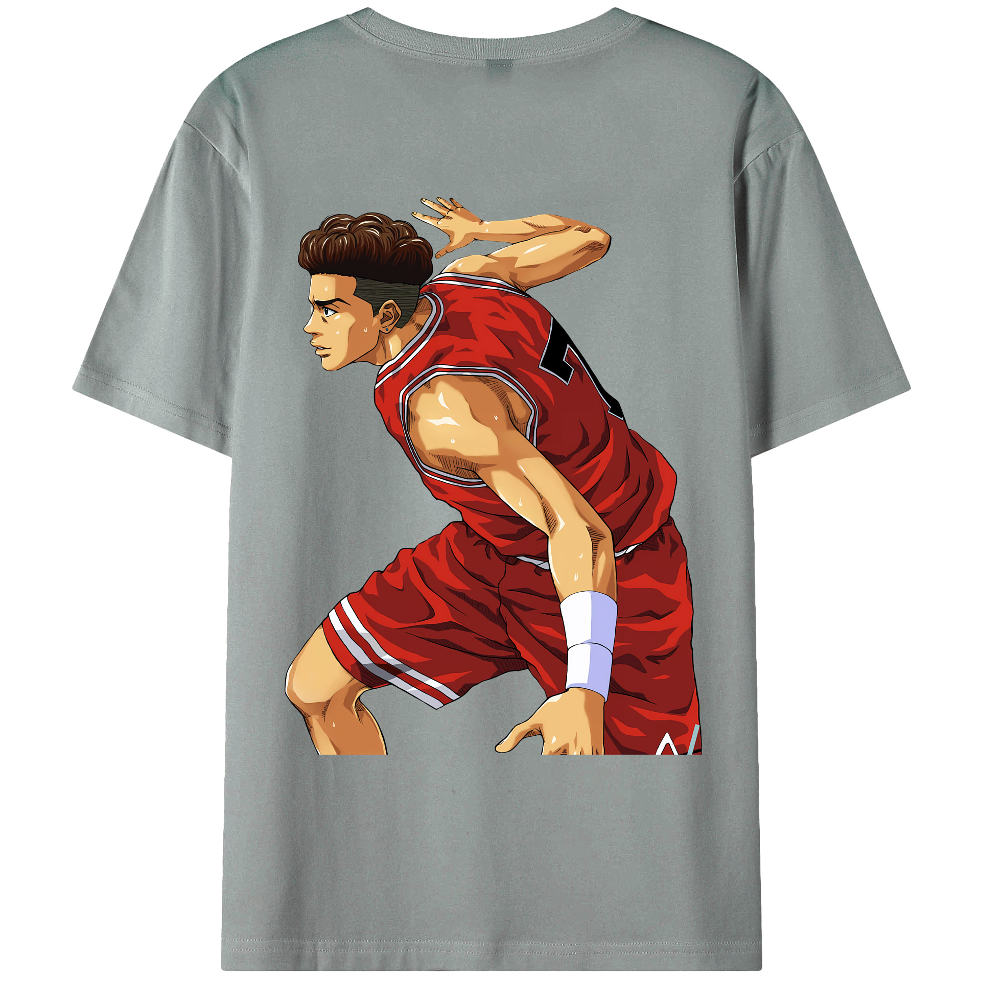 （画像用） SLAM DUNK／スラムダンク 綿100％ メンズ半袖Tシャツ（バックプリント） 通気性
